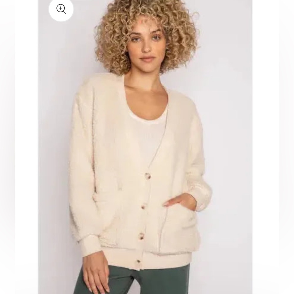 PJ Salvage Cozy Shearling Cardigan MEDIUM / LARGE Peace Love Hope